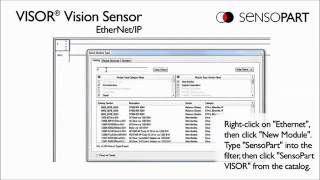 SensoPart VISOR smart cameras and EtherNet IP