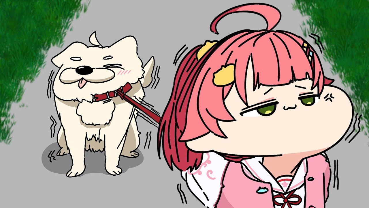 【手描き】いぬち VS みこち【さくらみこ/ホロライブ切り抜き】