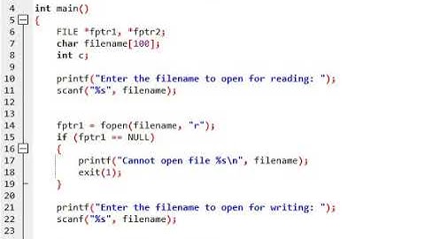 101) copy data from one file to another file in c ( file copy program )