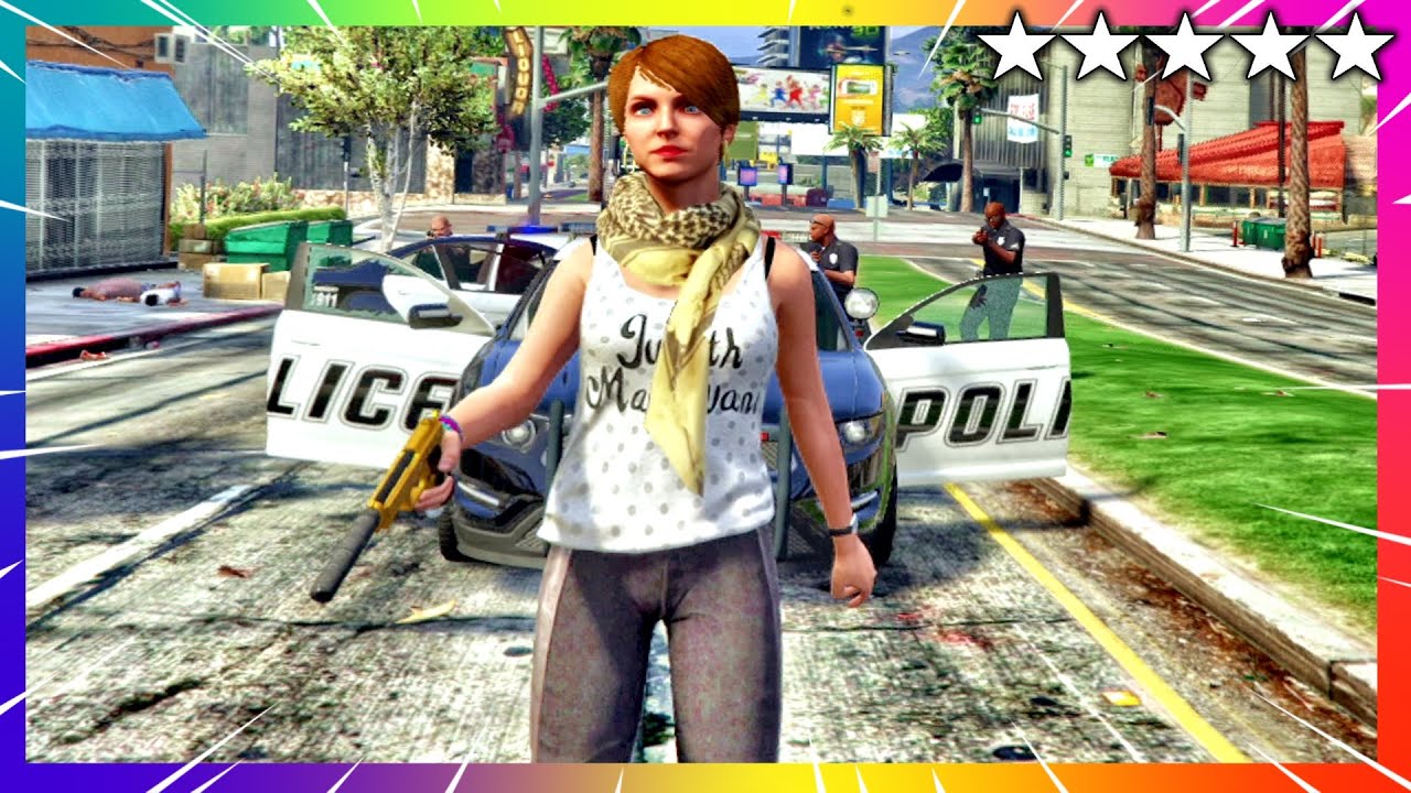 GTA 5 FIVE STAR COP BATTLE at VINEWOOD + Police Chase - GTA V Police ...
