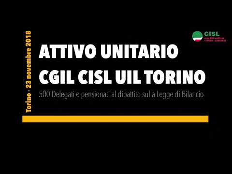 Attivo unitario Cgil Cisl Uil Torino: parlano i segretari Cisl Lo Bianco e Ferraris