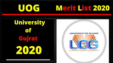 Closing merit list of- UOG - University of Gujrat - 2020