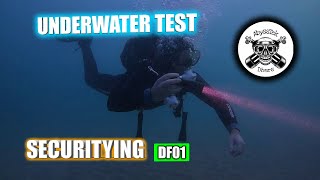 SECURITYING DF01 DIVE LIGHT UNDERWATER TEST screenshot 5