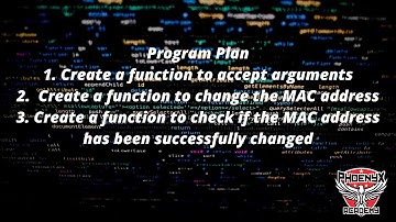 Malicious Python 3 Programming: MAC Changer - Program Plan