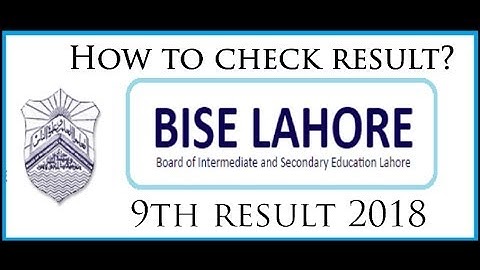 9th class result 2018 Lahore | Watch How to check your result | BISE LAHORE | Matric result part l |