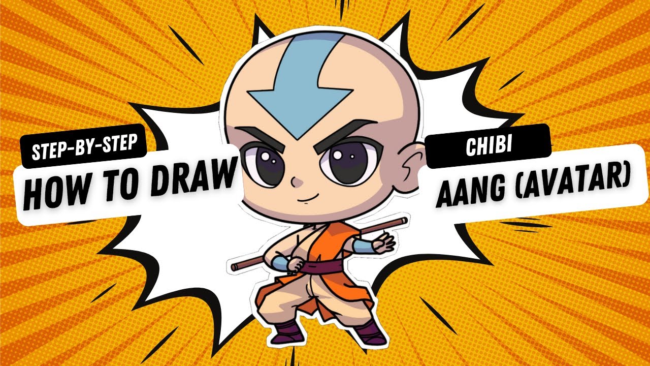 How To Draw Avatar Aang Step by Step | Easy Anime Chibi - YouTube