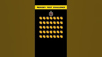 Memory Test Challenge 🤯 | #shortsvideo #memorytest #youtubeshorts #viral #trending #trendingshorts