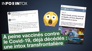 A peine vaccinés, déjà décès ? Une intox qui traverse les frontières