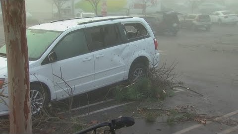 Rare tornado touches down in central California