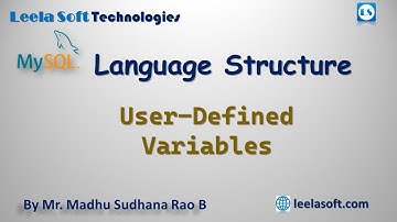 Variables in MySQL || How to create user defined variables in MySQL || Leela Soft Vijayawada