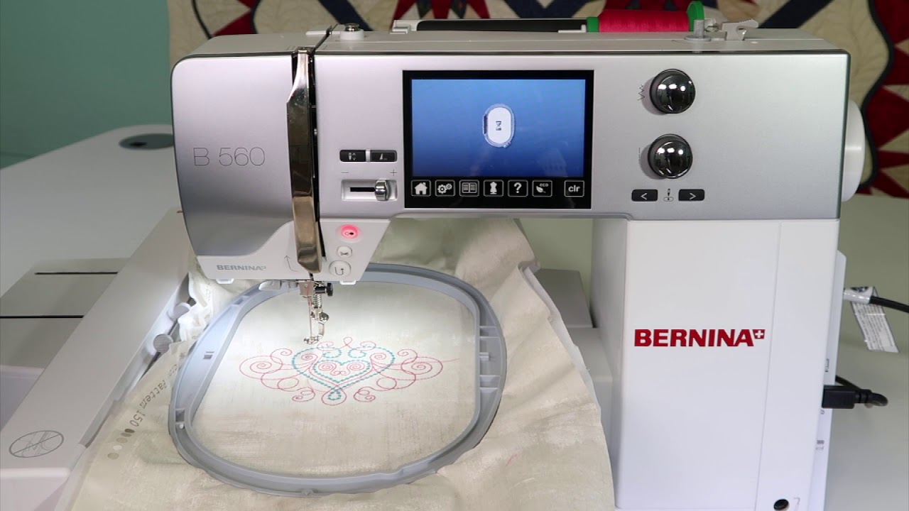 Bernina 560 106 Embroidery Park Position YouTube