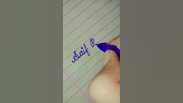 "Saif Pasha" beautiful name and neat and clean cursive handwriting #viralshortvideo