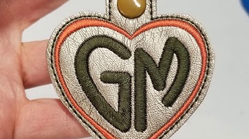 Heart Monogram Snap Tab in the hoop Tutorial