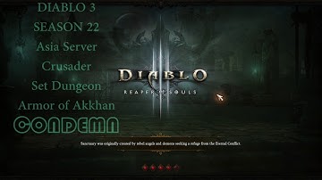 Diablo 3 s22 Crusader Akkhan set Dungeon