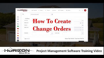 How To Create Change Orders | Construction Management Software |