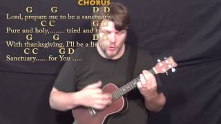 Video thumbnail of "Sanctuary (Praise Song) Ukulele Cover Lesson in G with Chords/Lyrics"