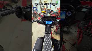 Update on the mini bagger. #bagger #minibike #custom #harleydavidson