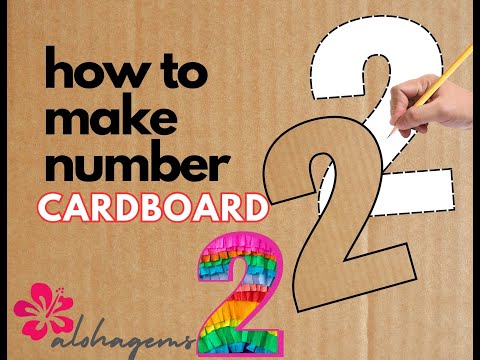 How to Make a Number 2 Cardboard Base for Piñata | Easy DIY Tutorial (14-Inch)"