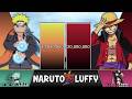 NARUTO vs LUFFY Power Levels 🔥 (Naruto + One Piece POWER LEVELS)