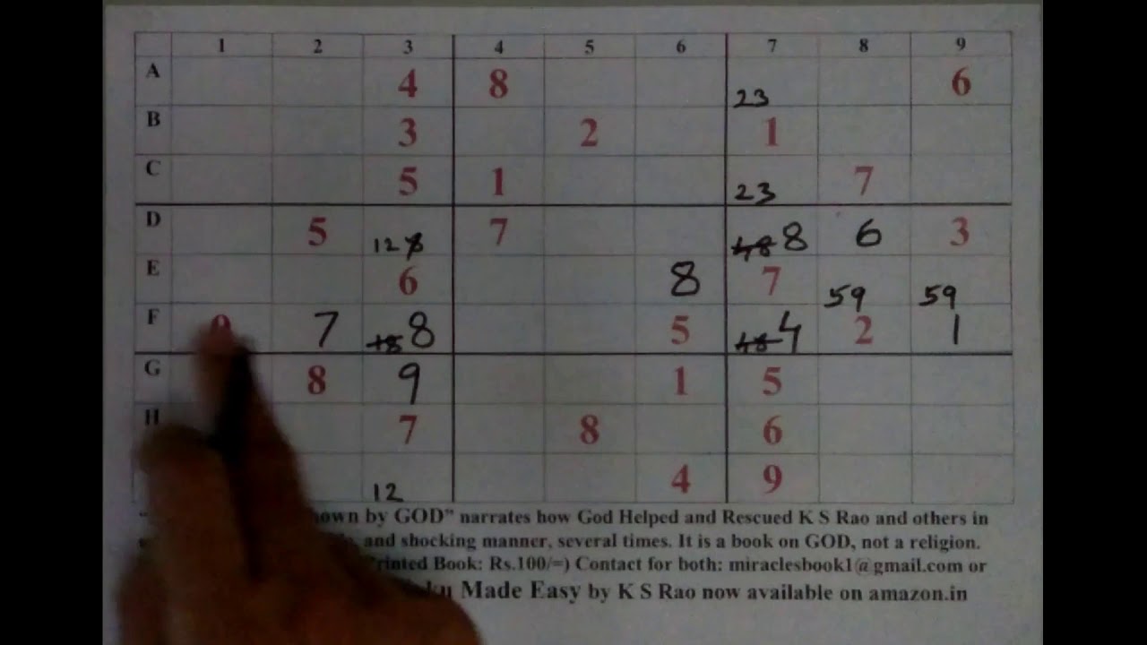 Sudoku In Telugu KS Rao Sudoku Tricks In Telugu 