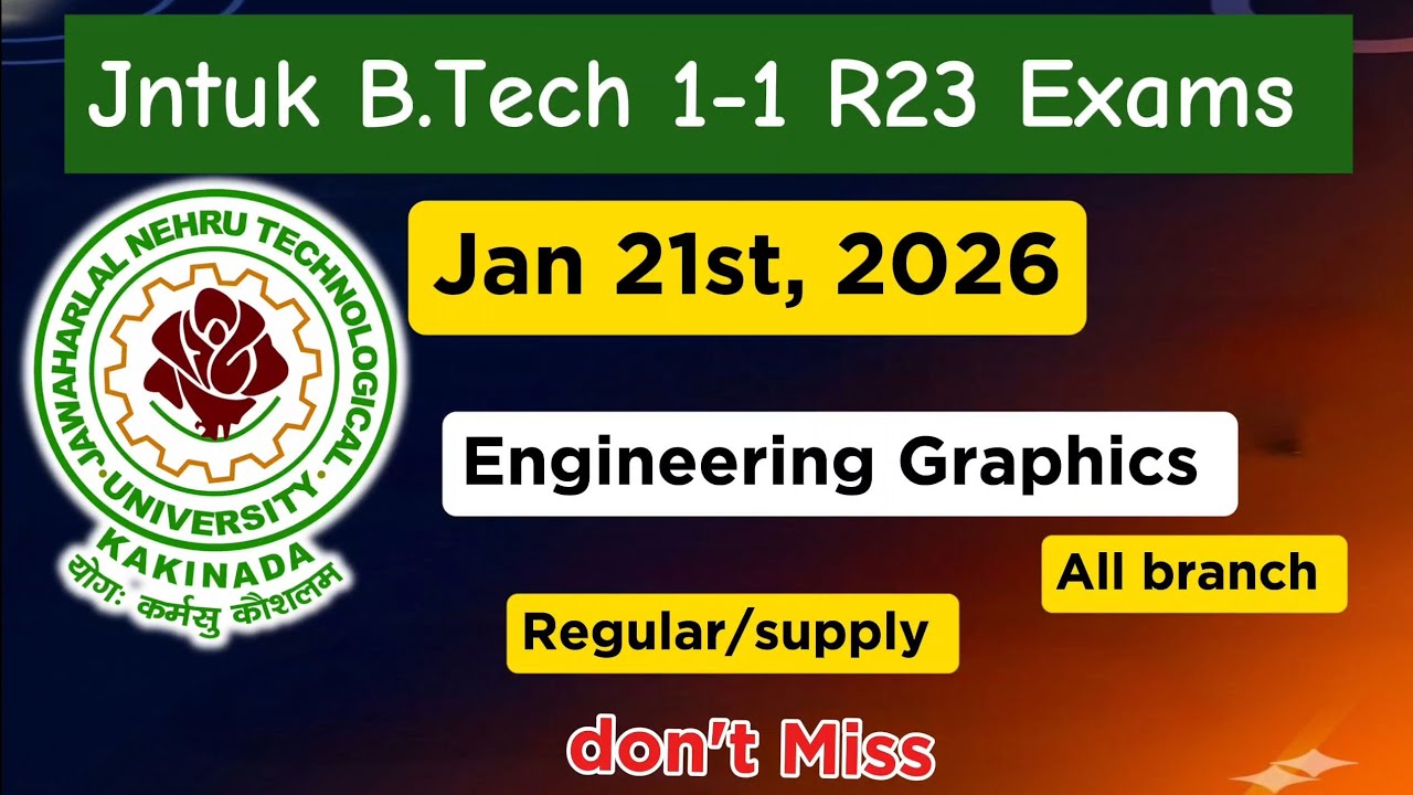 👉R23 Engineering Graphics 1-1 jan 2026 Unit Wise Important Questions | JNTUK B.Tech👍👍