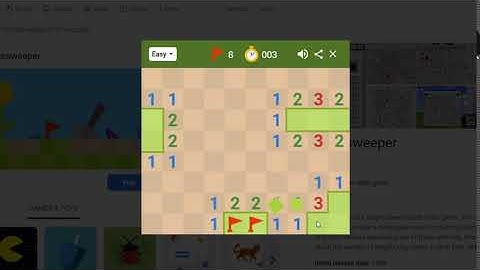 Google Minesweeper - Easy Any% - 3 Seconds