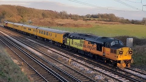 Class 37s on a Test Train and a Class 69 Being Dragged by a Class 66 | Boom Trainspots