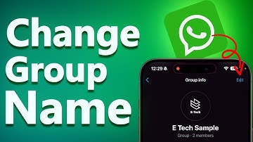 How to Change WhatsApp Group Name | Step-by-Step Tutorial