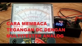 Cara membaca tegangan DC multitester analog  Elektronic modular