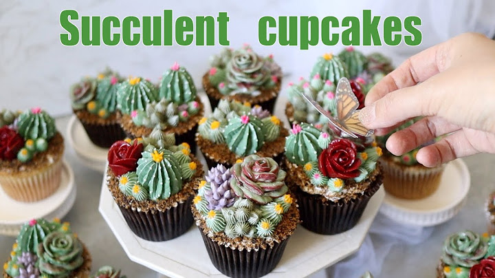 BUTTERCREAM SUCULLENT/CACTUS CUPCAKE tutorial /{Wilton #101,104}