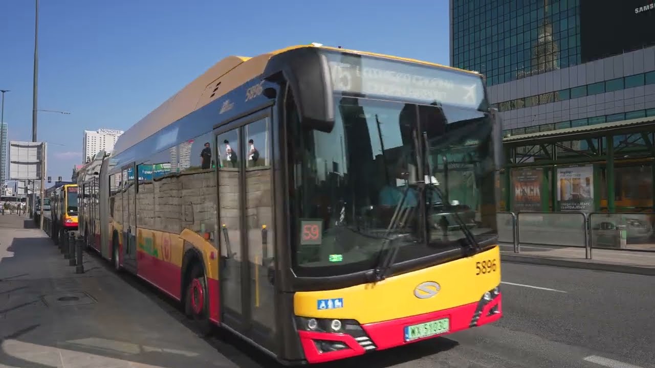 Poland, Warsaw, bus 175 ride from Central Station to Chopin Airport