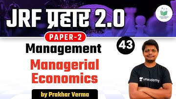 05:00 PM - NTA UGC NET 2021 | Management by Prakhar Verma | Managerial Economics