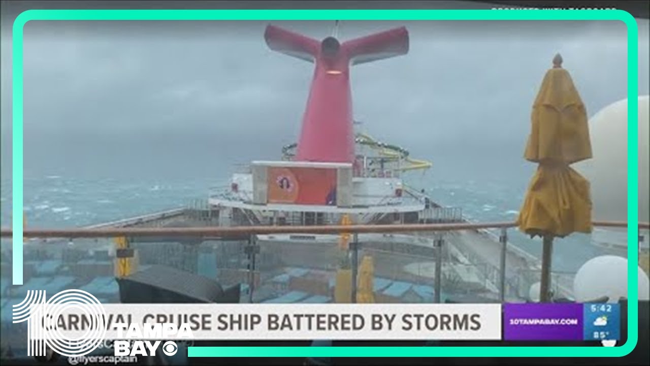 carnival sunshine cruise in storm