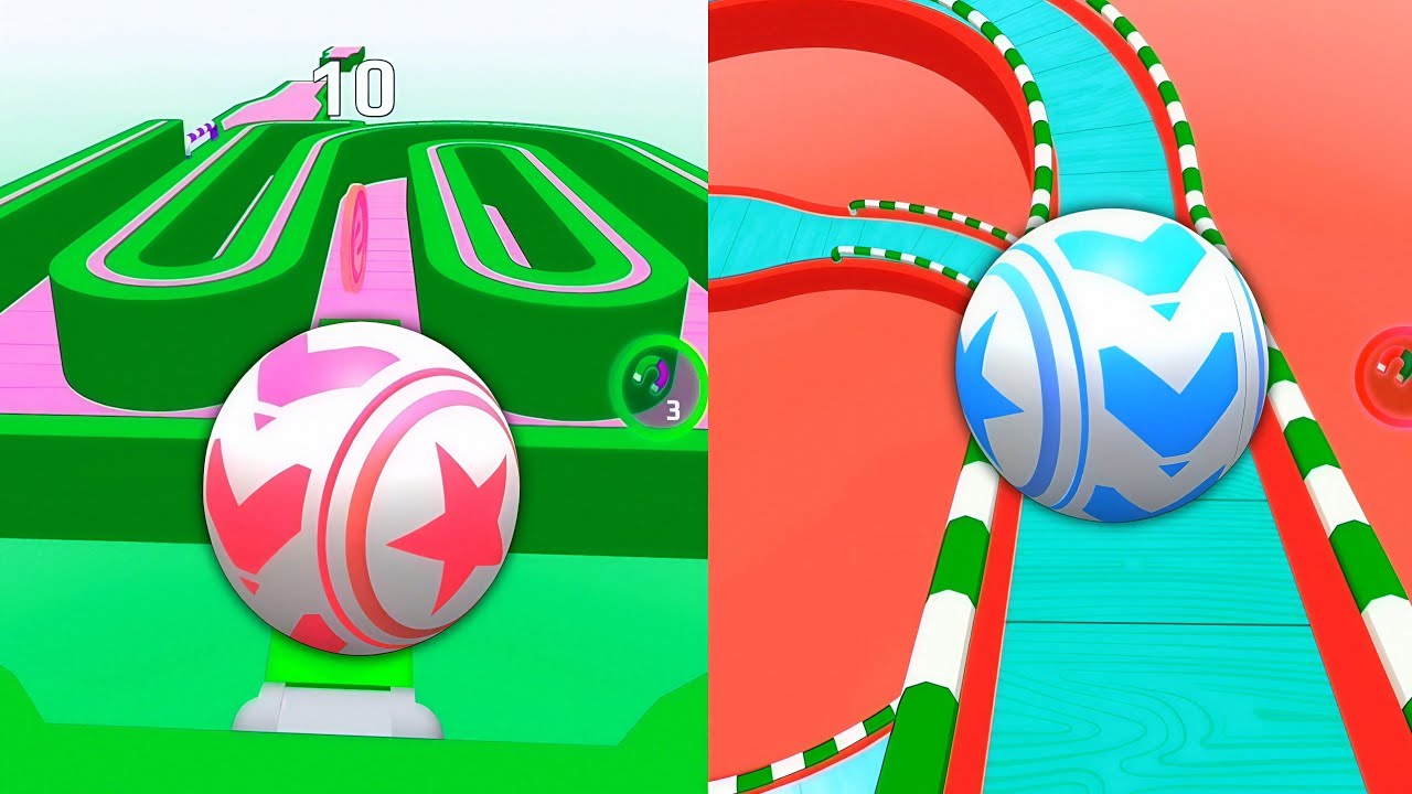 🔴🟡Sky Rolling Ball 3D Vs Reversed Gameplay Max Level 324