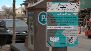 Des élèves du secondaire dévoilent un projet artistique sur l'avenue Cartier screenshot 2