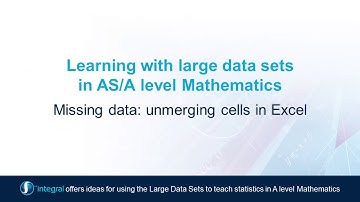 2a Missing data: unmerging cells in Excel