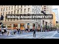 Walking in SYDNEY - Central Station To Opera House via Pitt Street Mall, George St & Martin Place