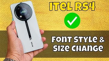 itel Rs4 Font Size And Style Settings || Change Font Size and Style || Font Style & Size Change