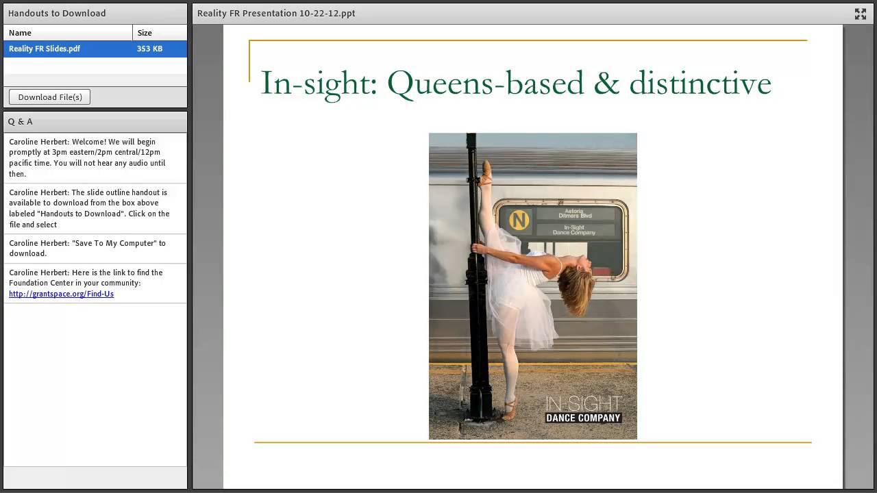 Reality Fundraising for Arts Organizations