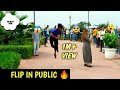 Crazy Back flip Reaction 😳|| FLIP IN Public reaction 😮