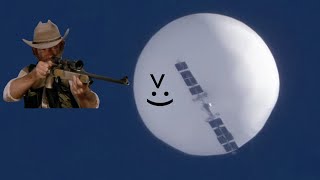 CHINESE SPY BALLOON shot down by CHUCK NORRIS