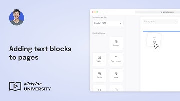 Adding text blocks to pages