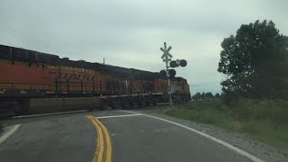 Late Afternoon WESTBOUND NB-DEF BNSF Intermodals Train! (06/11/2022)