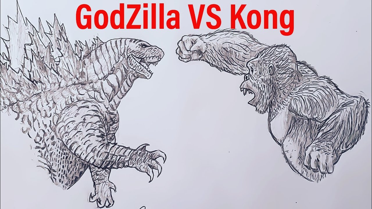 How to Draw GodZilla VS Kong part 2 - YouTube