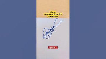 Manav #signature #name #style #shorts