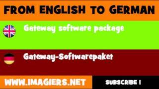 Deutsch Englisch Gateway Softwarepaket