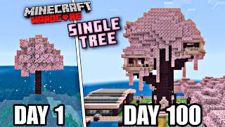 I Survived 100 Days on a Single Cherry Tree 🌸 in Minecraft Hardcore - Full Movie