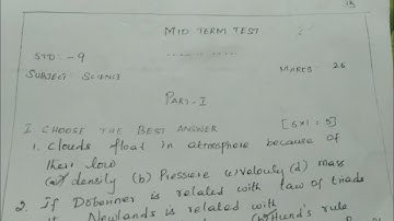 9th Science unit test 2 original question paper #subscribe | GKT