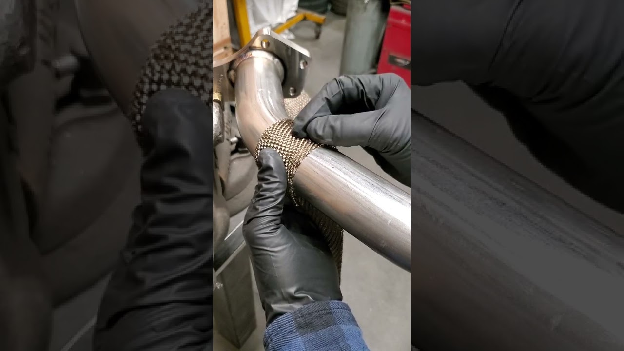 Wrx sti KillerB header/ DEI titanium header wrap