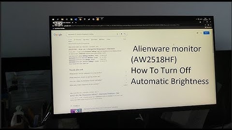 Alienware Monitor Auto Dimming solution